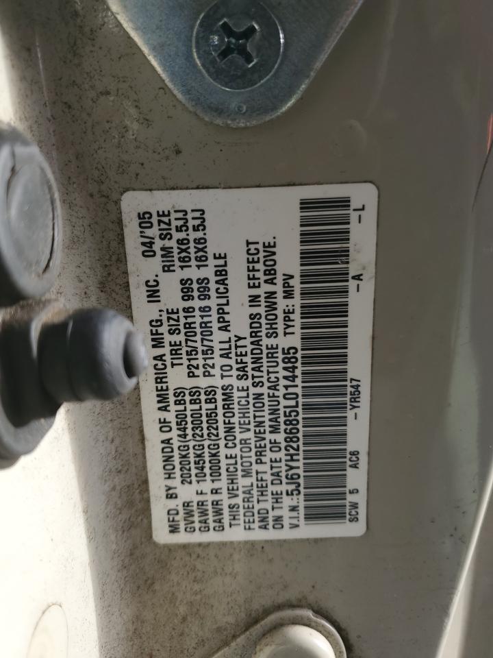 2005 Honda Element Ex VIN: 5J6YH28685L014485 Lot: 82430635