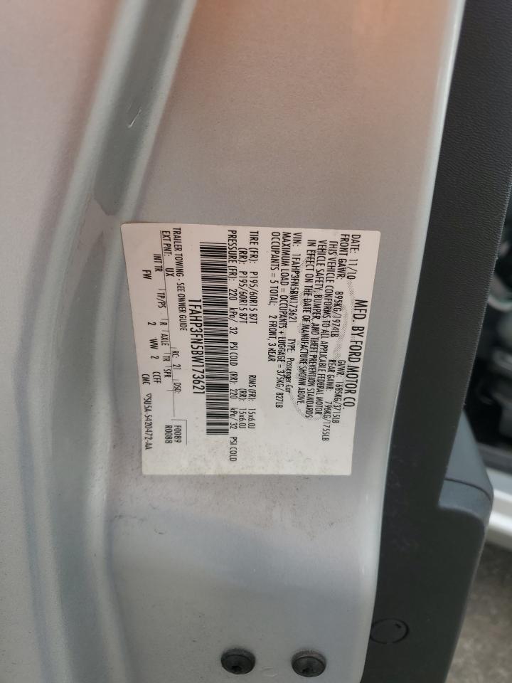 2011 Ford Focus Se VIN: 1FAHP3FN5BW173621 Lot: 82423315