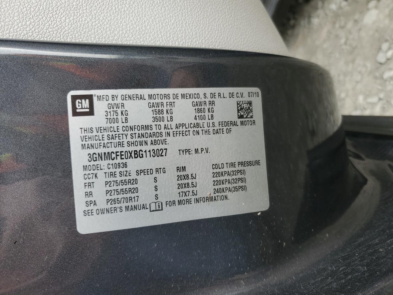 2011 Chevrolet Avalanche Lt VIN: 3GNMCFE0XBG113027 Lot: 90718415