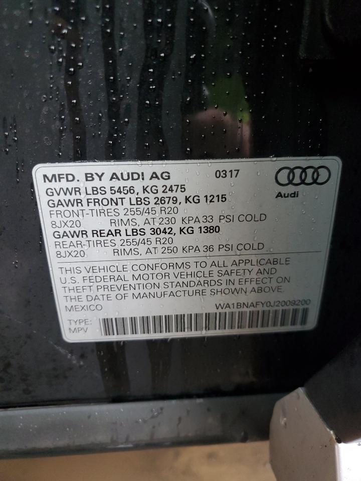 2018 Audi Q5 Premium Plus VIN: WA1BNAFY0J2009200 Lot: 90279015