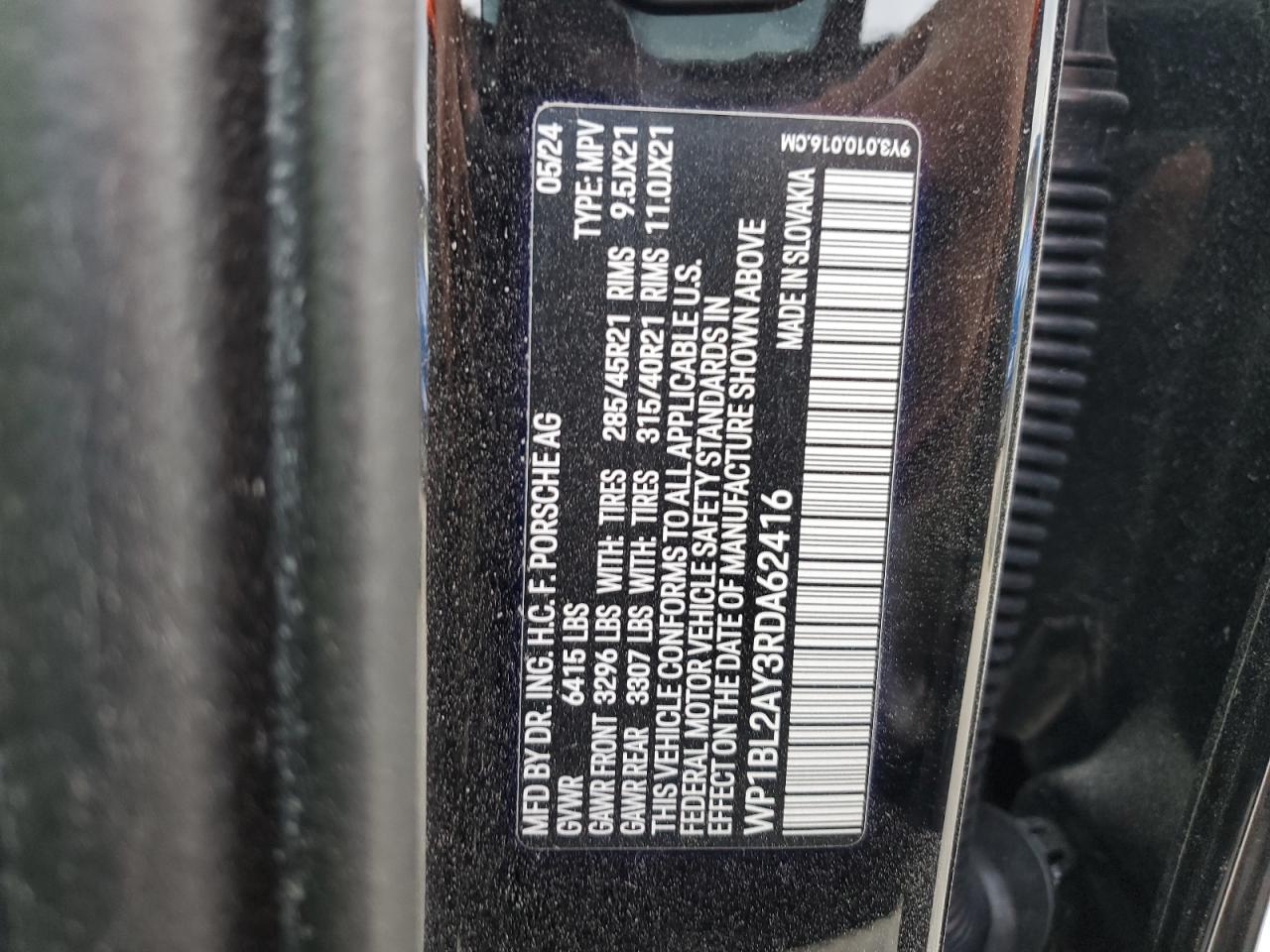 2024 Porsche Cayenne S Coupe VIN: WP1BL2AY3RDA62416 Lot: 82426495