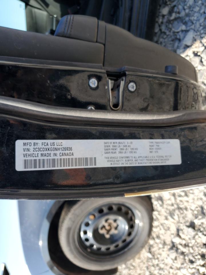 2022 Dodge Charger Police VIN: 2C3CDXKG0NH126936 Lot: 82185065