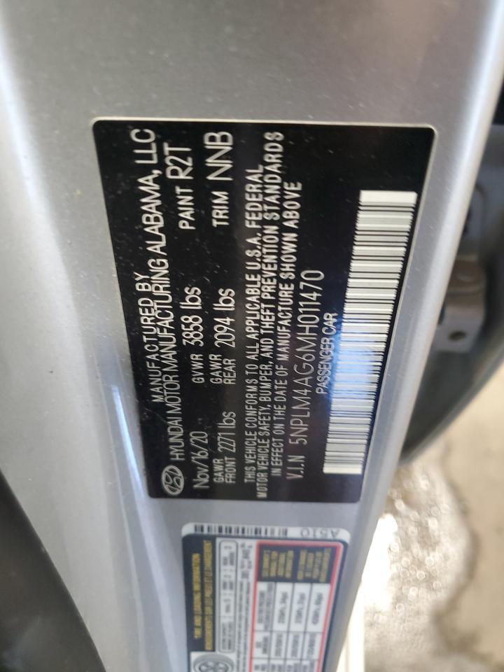 2021 Hyundai Elantra Sel VIN: 5NPLM4AG6MH011470 Lot: 85168145