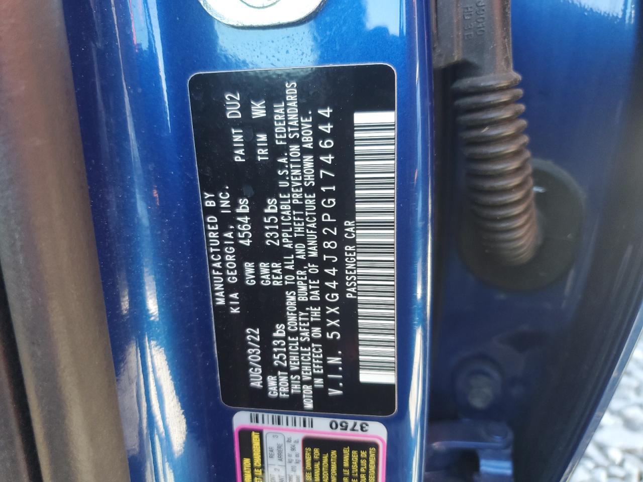 2023 Kia K5 Gt VIN: 5XXG44J82PG174644 Lot: 85079815