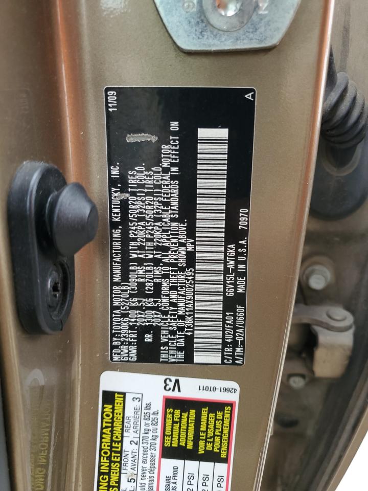 2009 Toyota Venza VIN: 4T3BK11AX9U025495 Lot: 82285195