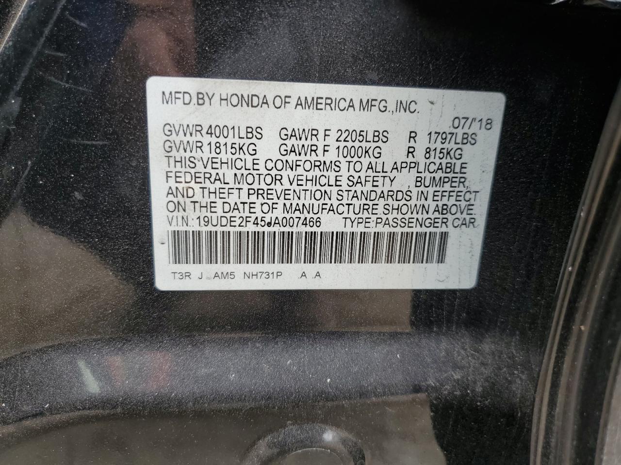 2018 Acura Ilx Special Edition VIN: 19UDE2F45JA007466 Lot: 87038455