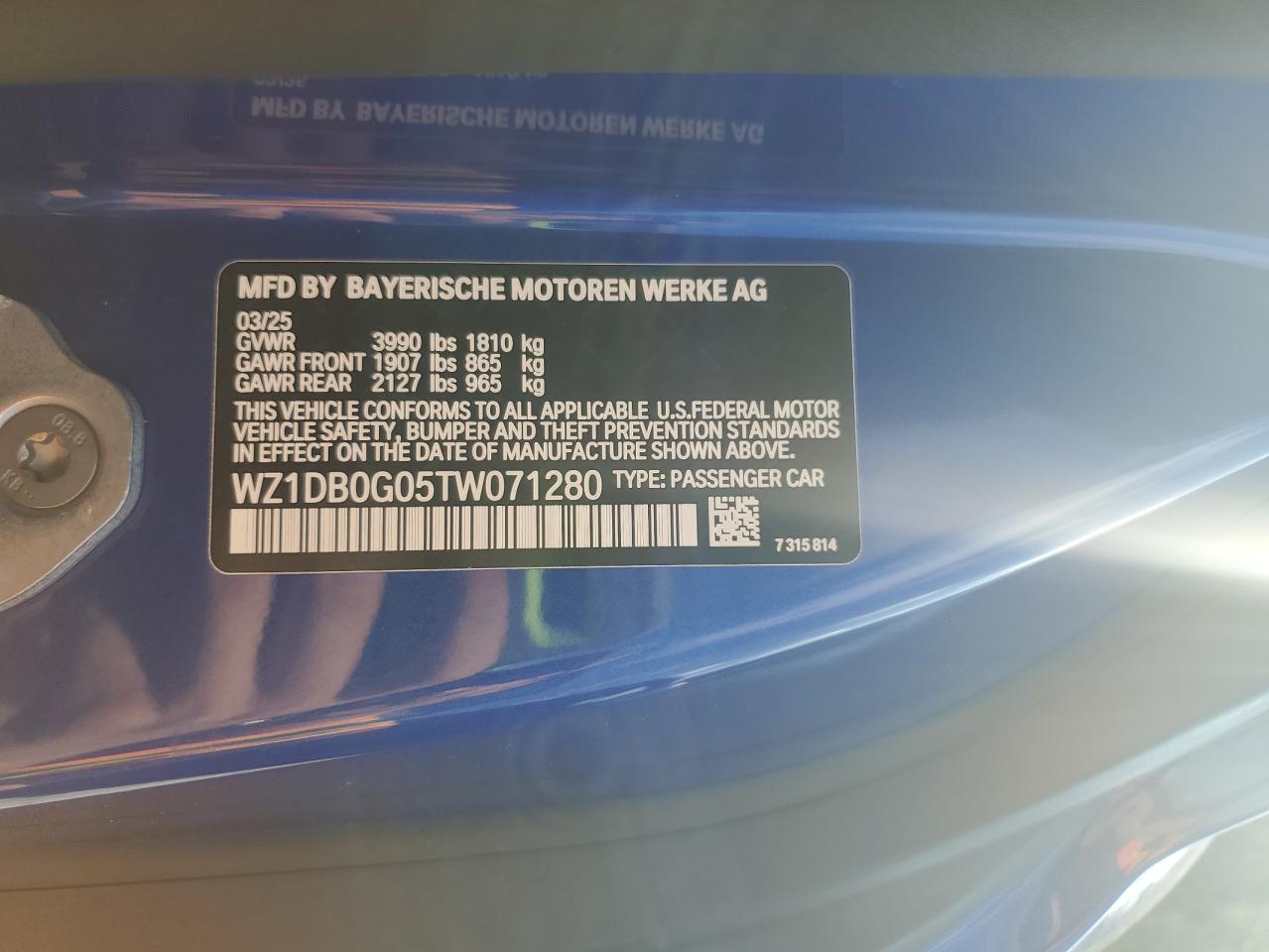 2026 Toyota Supra Base VIN: WZ1DB0G05TW071280 Lot: 85848485