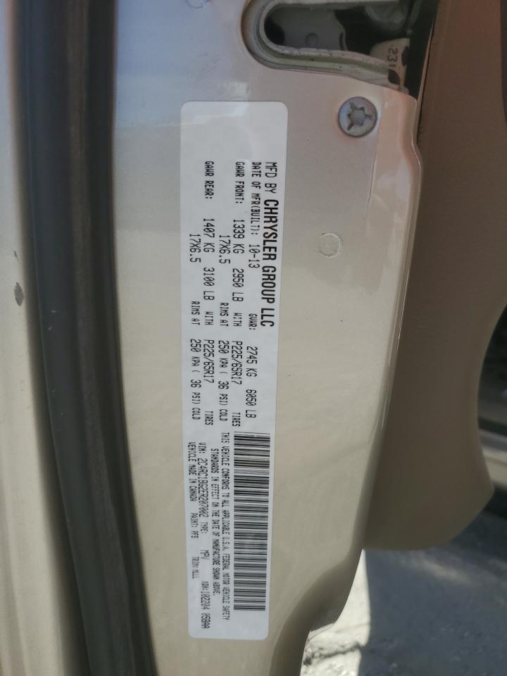 2014 Chrysler Town & Country Touring VIN: 2C4RC1BG2ER207002 Lot: 87107825