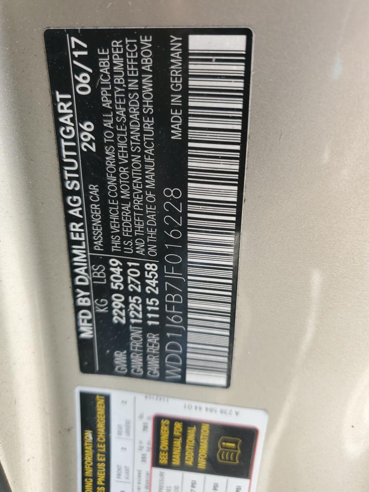 2018 Mercedes-Benz E 400 VIN: WDD1J6FB7JF016228 Lot: 84480915