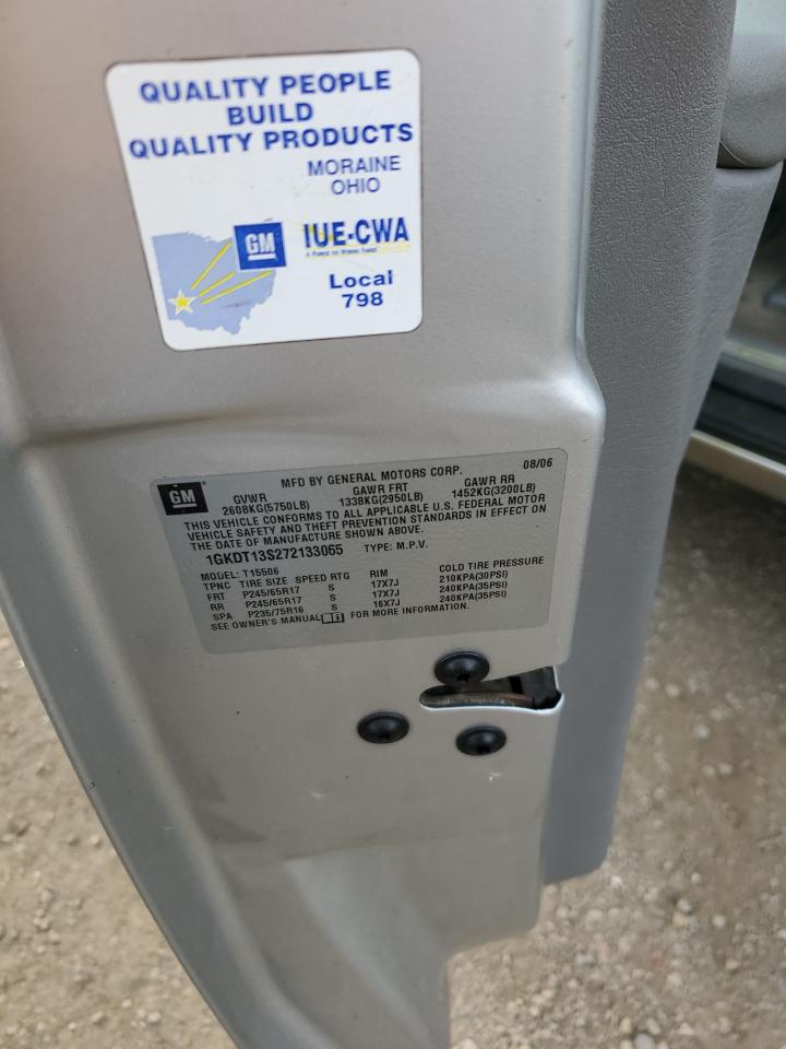 2007 GMC Envoy VIN: 1GKDT13S272133065 Lot: 82783375