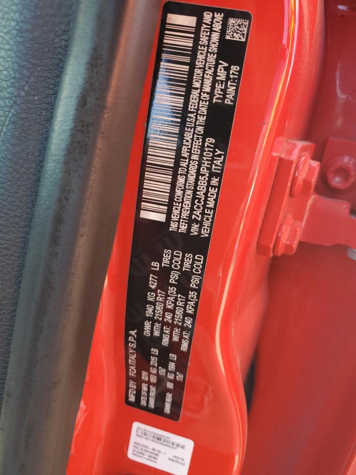 2018 Jeep Renegade Latitude VIN: ZACCJABB5JPH10179 Lot: 85281035