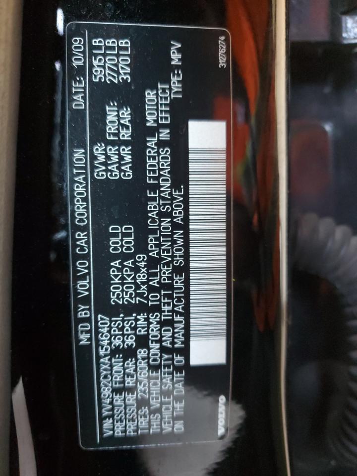 2010 Volvo Xc90 3.2 VIN: YV4982CYXA1546407 Lot: 94745915