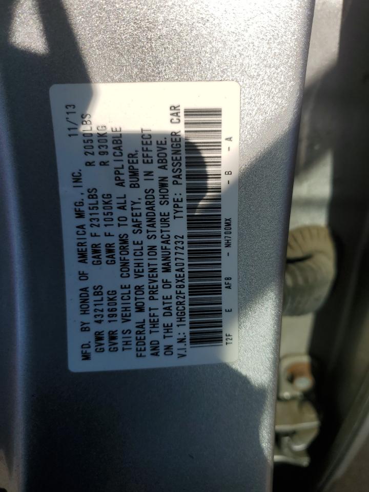 2014 Honda Accord Exl VIN: 1HGCR2F8XEA077232 Lot: 82433535