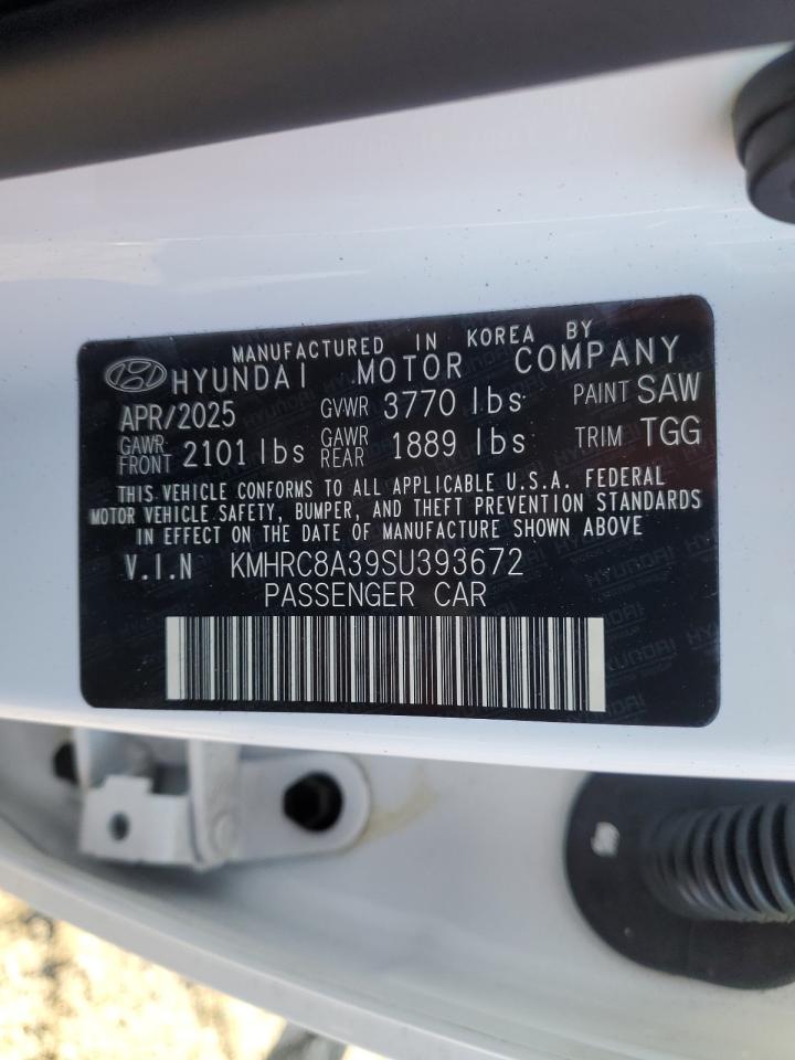 2025 Hyundai Venue Sel VIN: KMHRC8A39SU393672 Lot: 85884835
