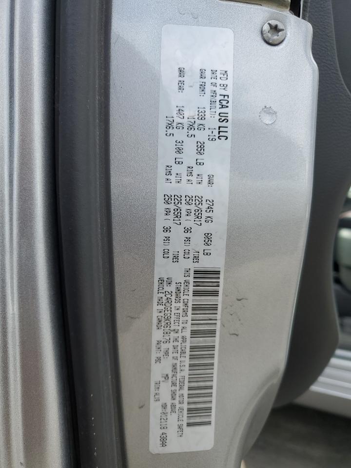 2019 Dodge Grand Caravan Gt VIN: 2C4RDGEG9KR618176 Lot: 85301225