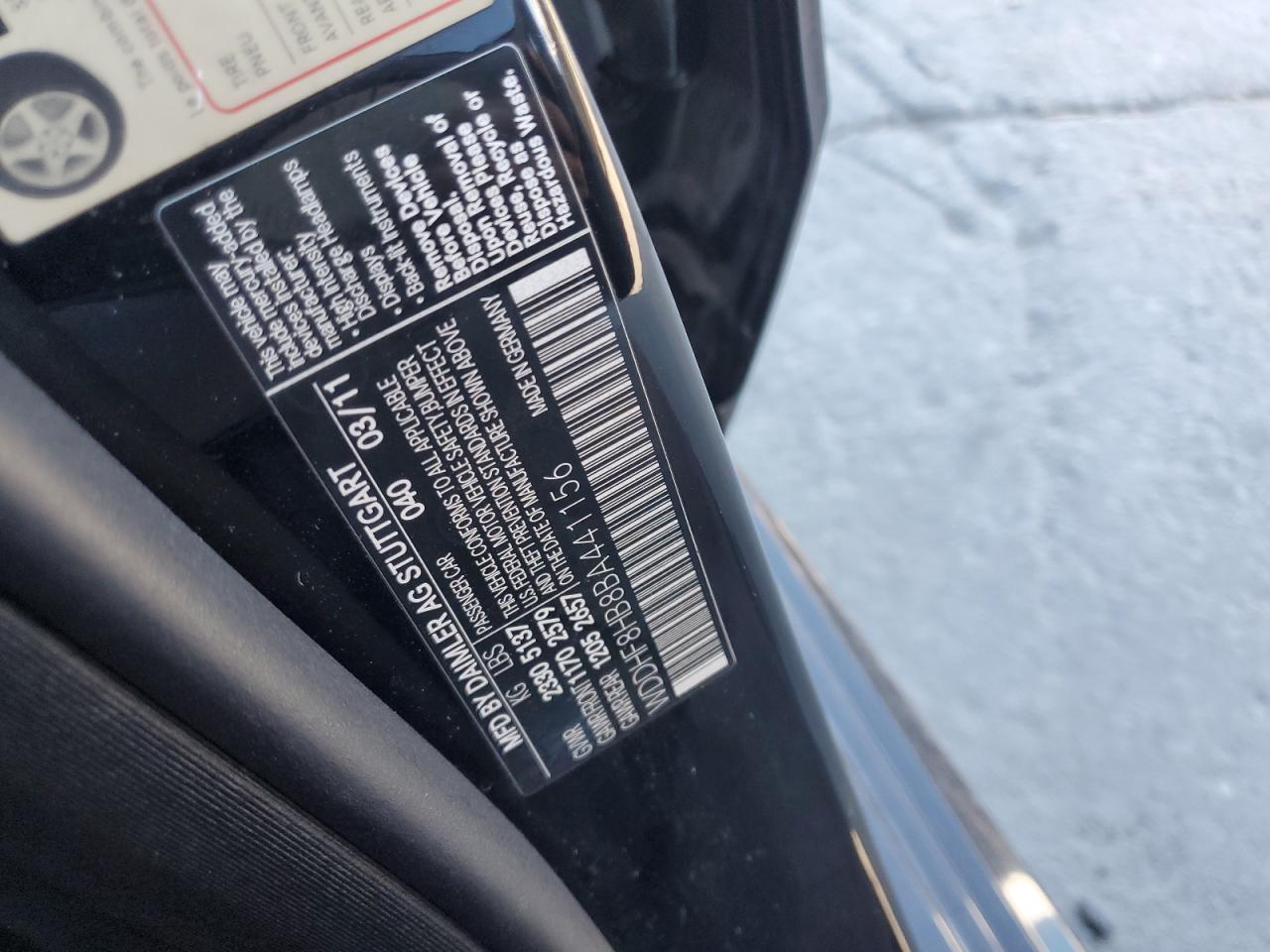 2011 Mercedes-Benz E 350 4Matic VIN: WDDHF8HB8BA441156 Lot: 87035055