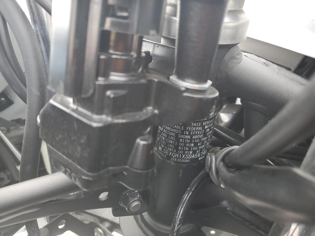 2025 Kawasaki Ex500 H VIN: ML5EXGH1XSDA56740 Lot: 85152605