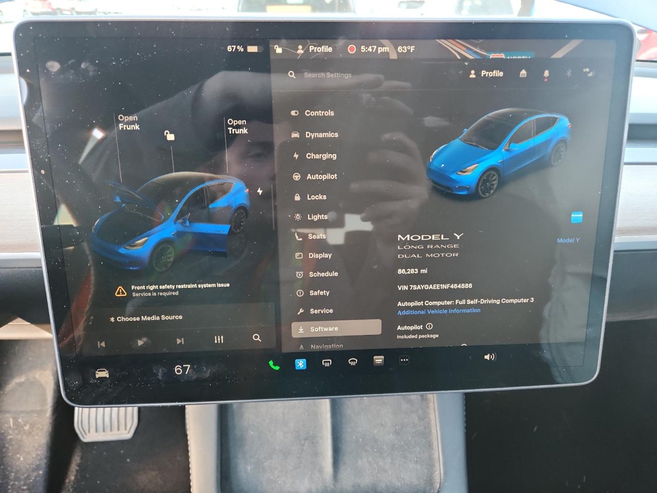 2022 Tesla Model Y VIN: 7SAYGAEE1NF464886 Lot: 89711435