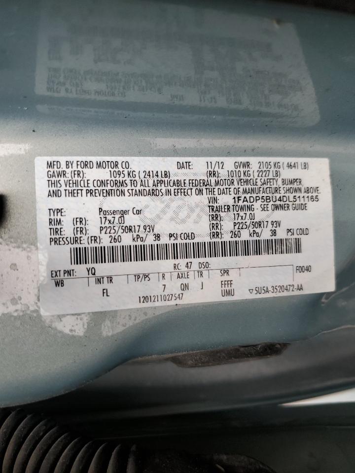 2013 Ford C-Max Sel VIN: 1FADP5BU4DL511165 Lot: 81797345