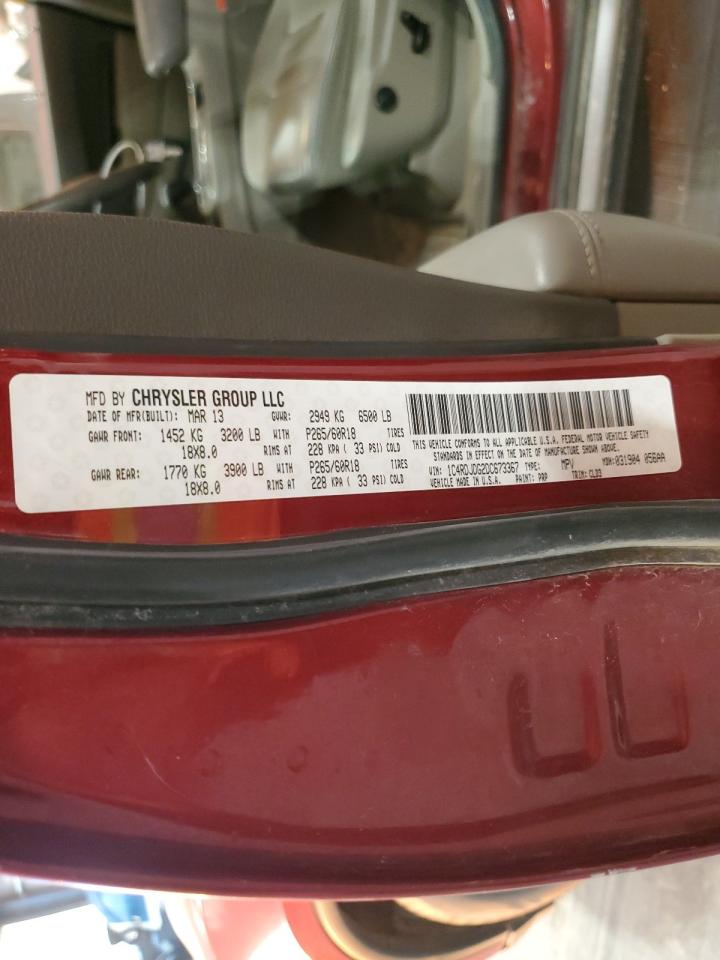 2013 Dodge Durango Crew VIN: 1C4RDJDG2DC673367 Lot: 87069105