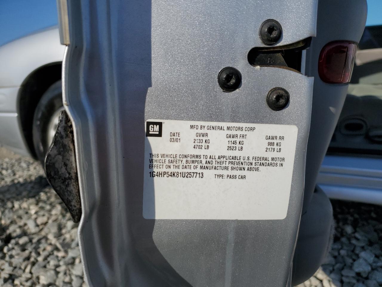 2001 Buick Lesabre Custom VIN: 1G4HP54K81U257713 Lot: 84864375