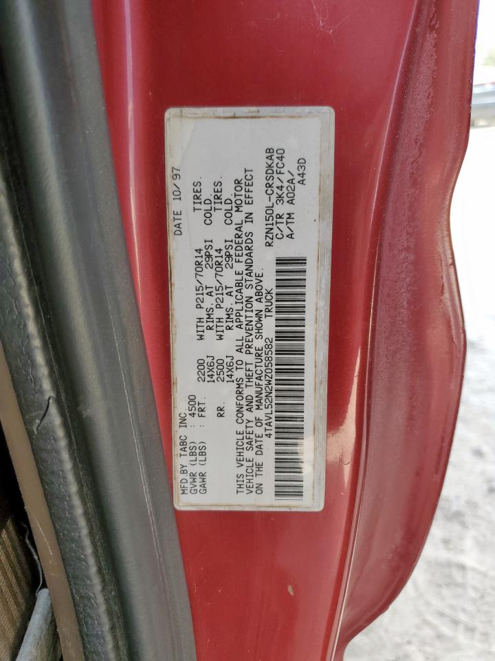 1998 Toyota Tacoma Xtracab VIN: 4TAVL52N2WZ058582 Lot: 82002955