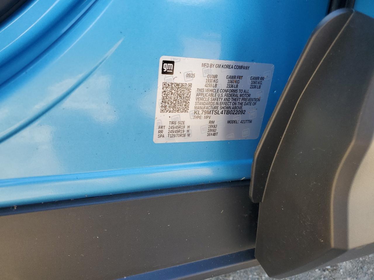 2026 Chevrolet Trailblazer Rs VIN: KL79MTSL4TB022092 Lot: 82345645