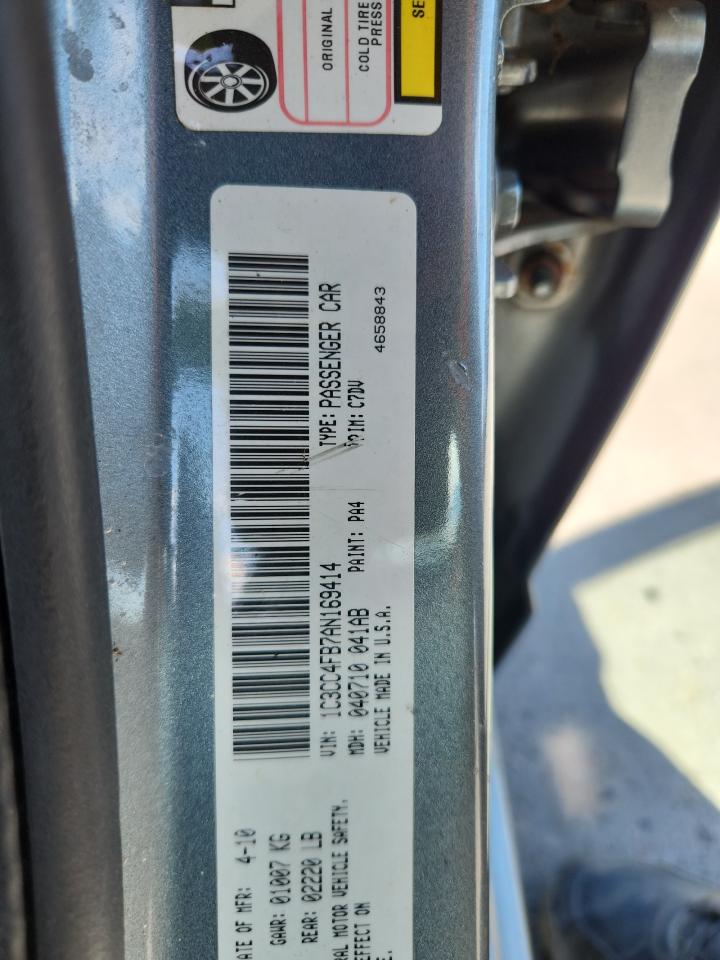 2010 Chrysler Sebring Touring VIN: 1C3CC4FB7AN169414 Lot: 86327235