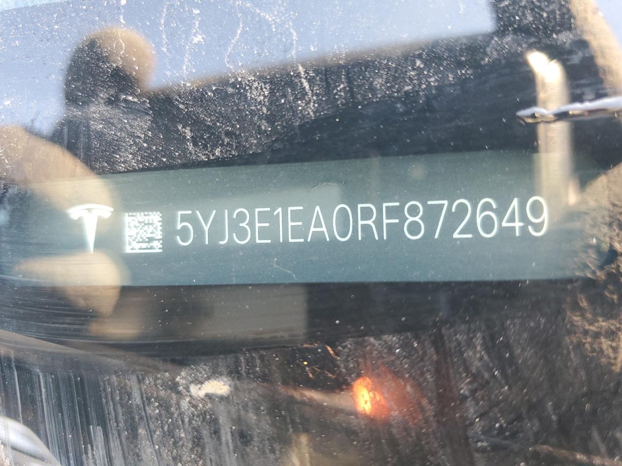 2024 Tesla Model 3 VIN: 5YJ3E1EA0RF872649 Lot: 81984395