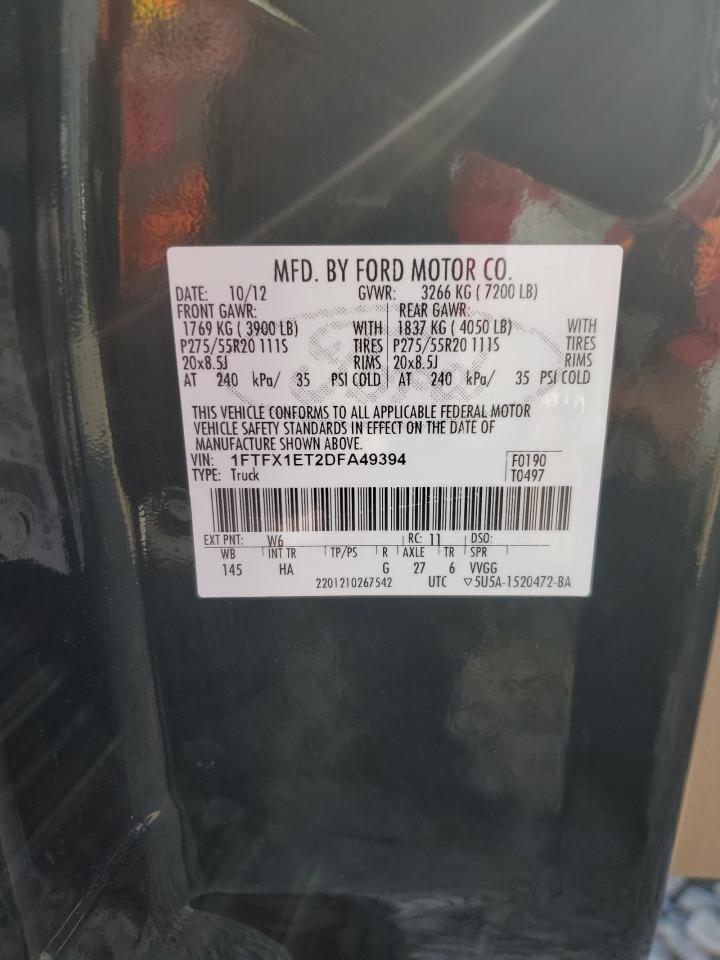 2013 Ford F150 Super Cab VIN: 1FTFX1ET2DFA49394 Lot: 85082845