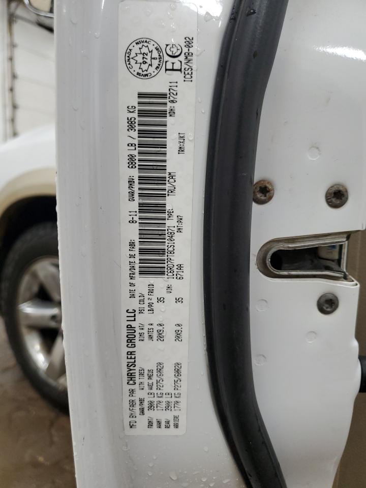 2012 Dodge Ram 1500 Longhorn VIN: 1C6RD7PT8CS104871 Lot: 87039105