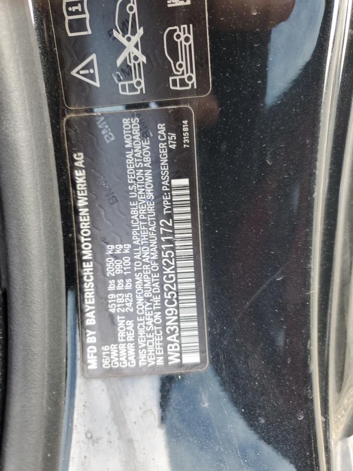 2016 BMW 428 Xi VIN: WBA3N9C52GK251172 Lot: 85599165