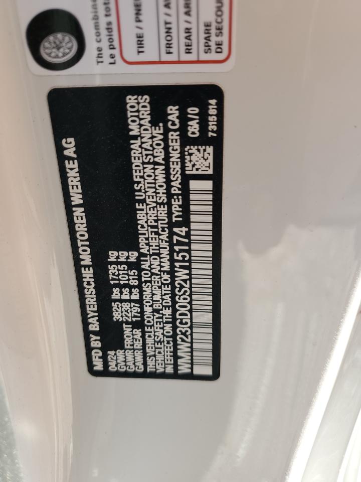 2025 Mini Cooper S VIN: WMW23GD06S2W15174 Lot: 85347835