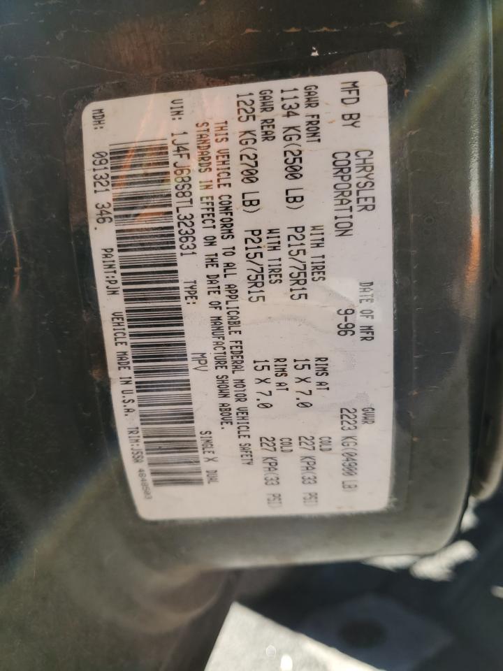 1996 Jeep Cherokee Sport VIN: 1J4FJ68S8TL323631 Lot: 82271725