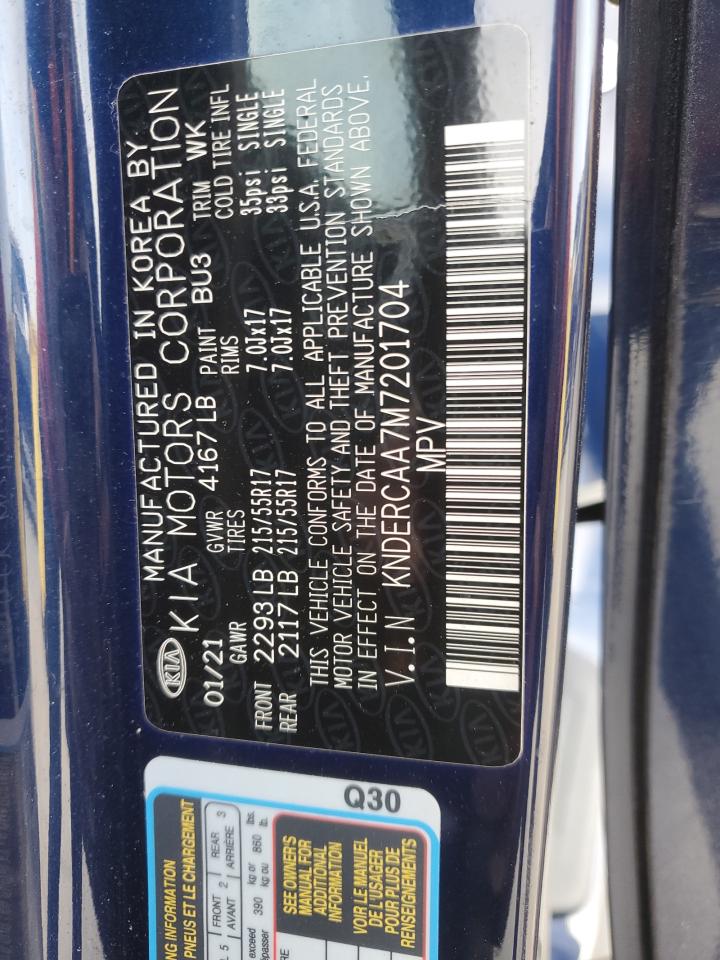 2021 Kia Seltos Ex VIN: KNDERCAA7M7201704 Lot: 86895285