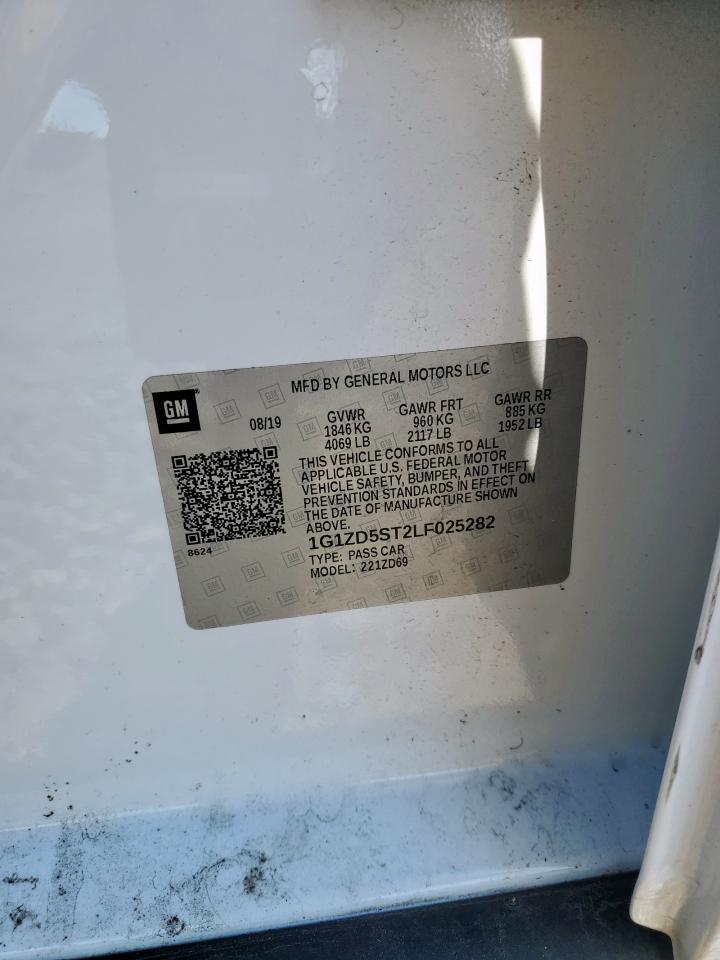 2020 Chevrolet Malibu Lt VIN: 1G1ZD5ST2LF025282 Lot: 85740555