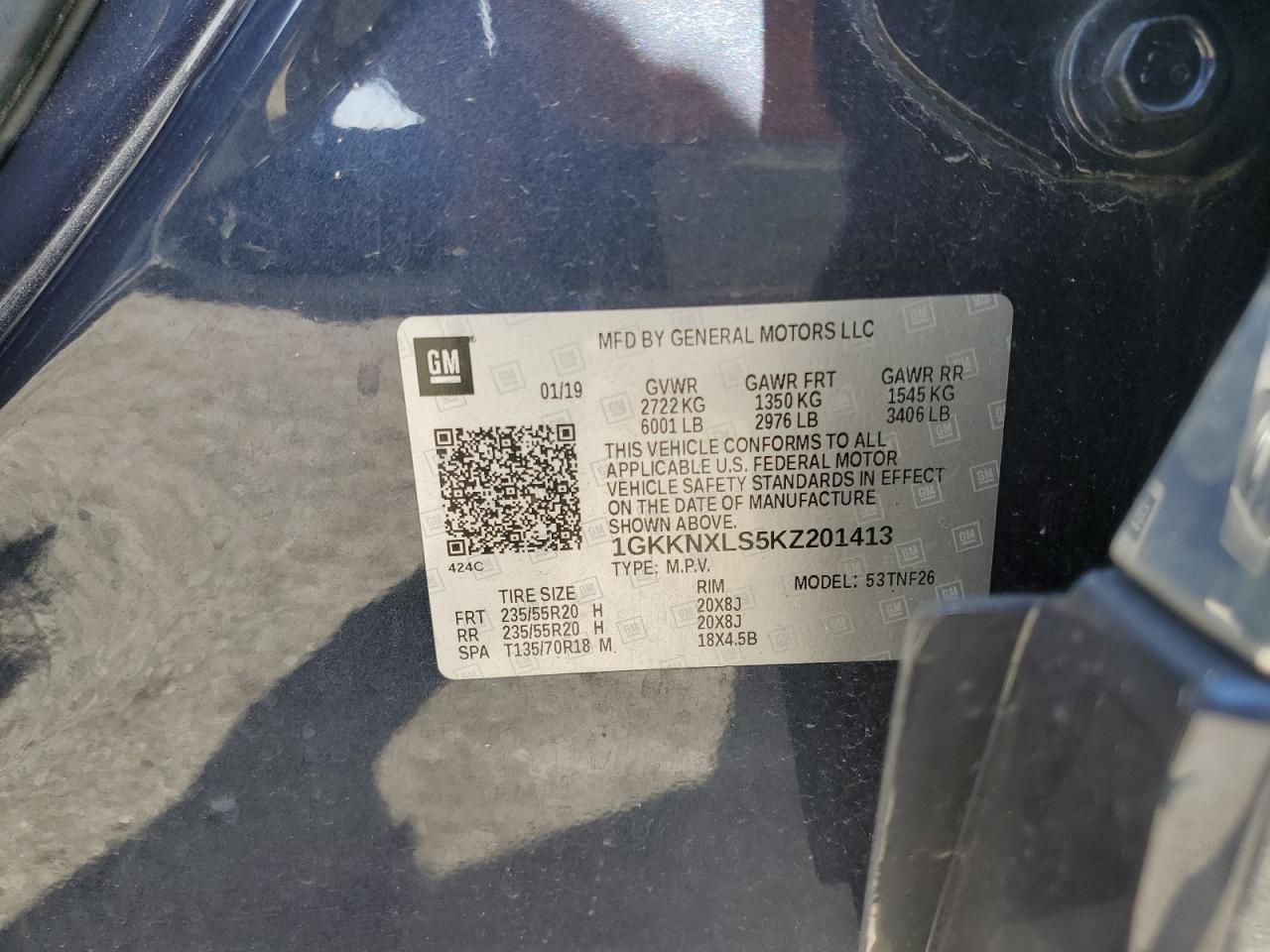 2019 GMC Acadia Denali VIN: 1GKKNXLS5KZ201413 Lot: 81950615