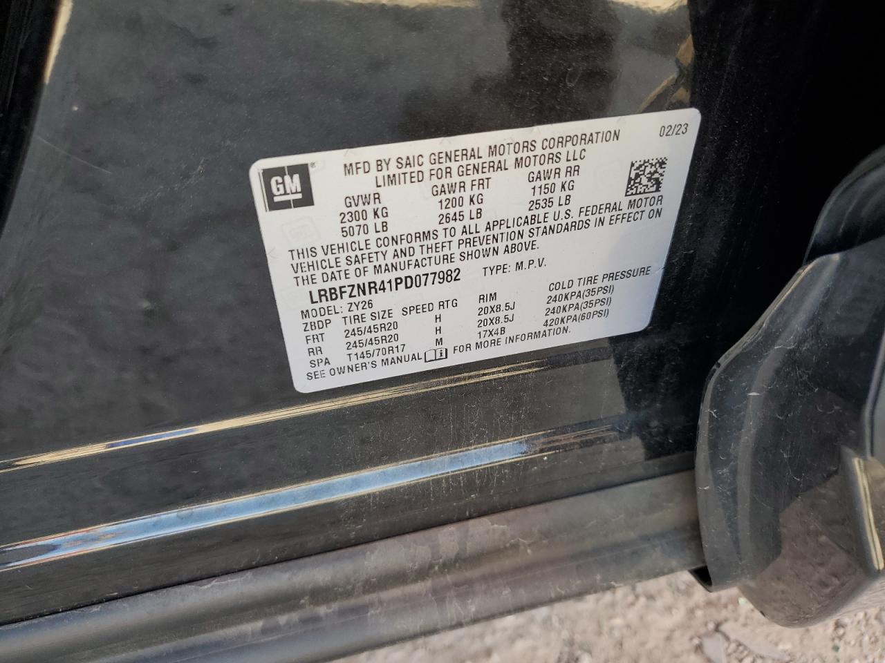 2023 Buick Envision Essence VIN: LRBFZNR41PD077982 Lot: 81801215