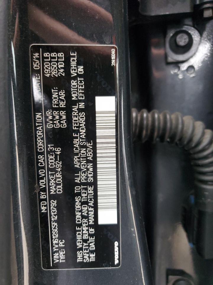 2015 Volvo V60 Premier+ VIN: YV1612SC5F1213792 Lot: 86514735