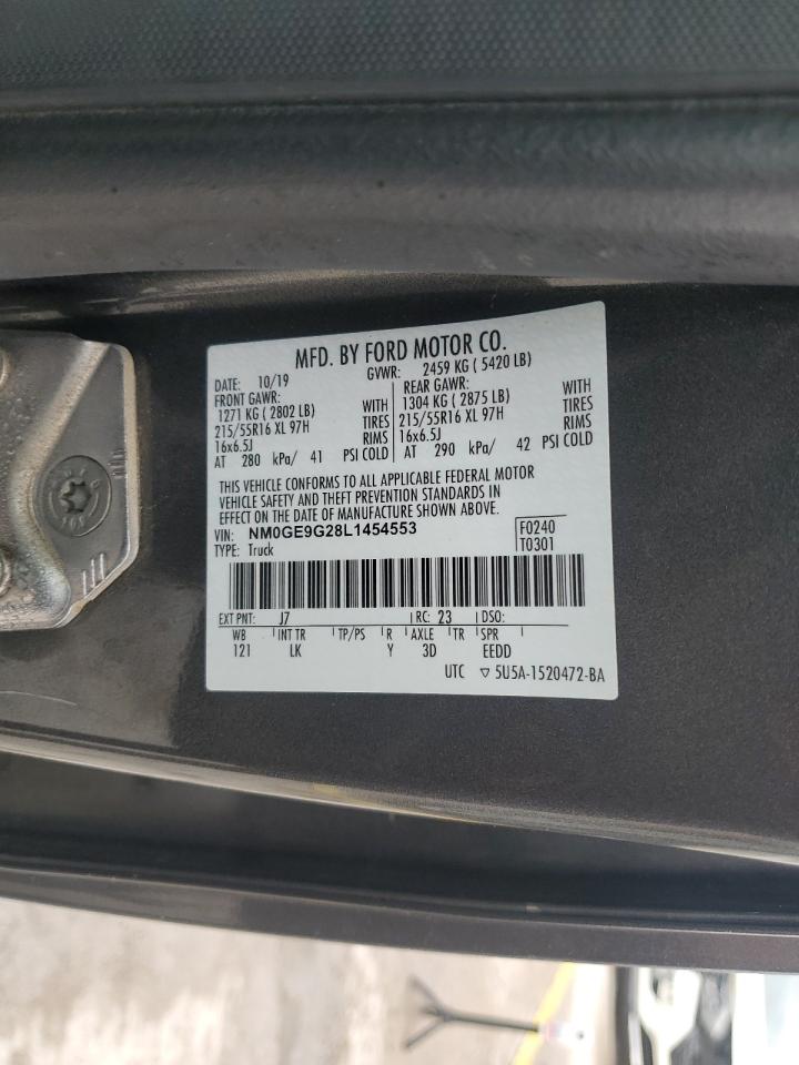 2020 Ford Transit Connect Titanium VIN: NM0GE9G28L1454553 Lot: 90441555