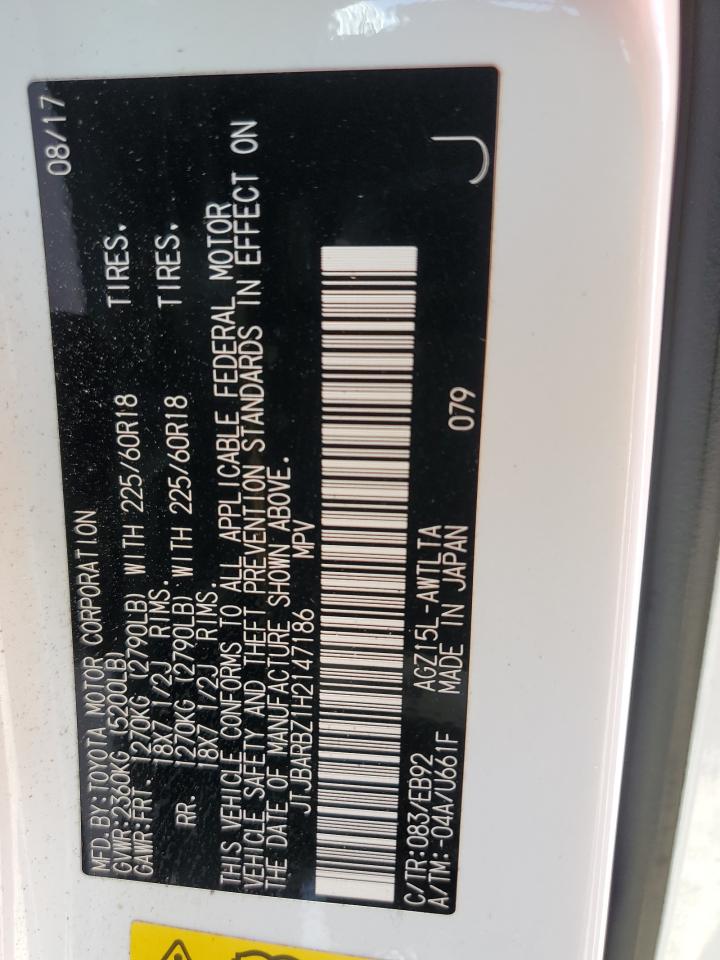 2017 Lexus Nx 200T Base VIN: JTJBARBZ1H2147186 Lot: 86493205