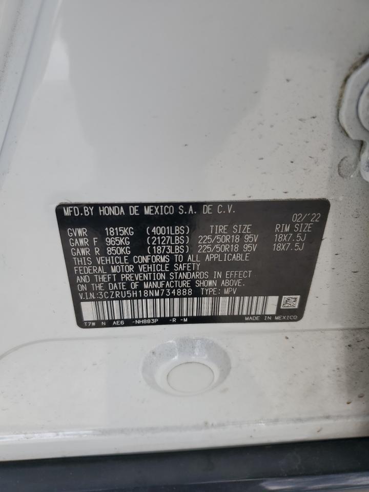 2022 Honda Hr-V Sport VIN: 3CZRU5H18NM734888 Lot: 81987885
