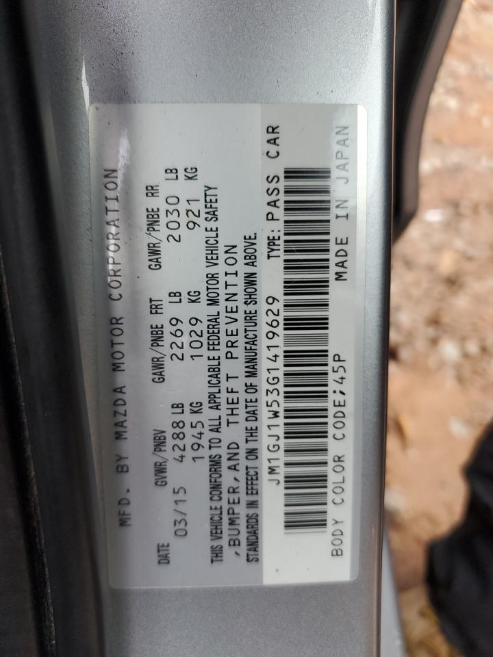 2016 Mazda 6 Grand Touring VIN: JM1GJ1W53G1419629 Lot: 90524275