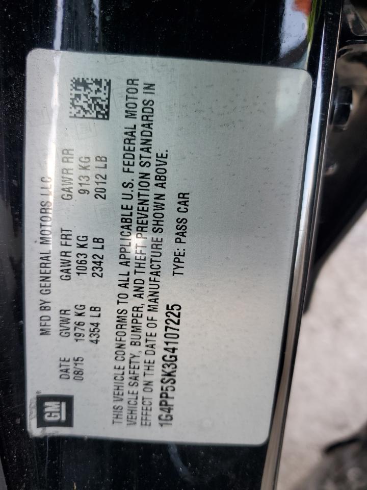 2016 Buick Verano VIN: 1G4PP5SK3G4107225 Lot: 90642005