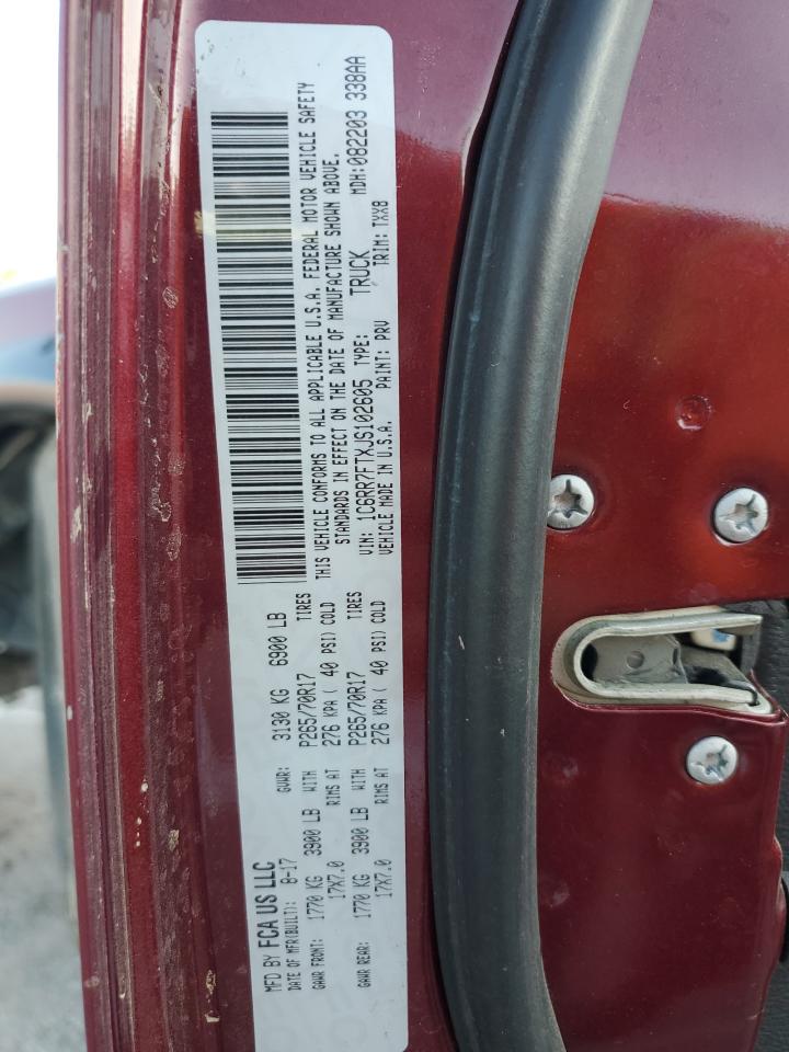 2018 Ram 1500 St VIN: 1C6RR7FTXJS102605 Lot: 86106425