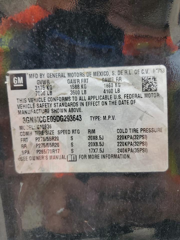 2013 Chevrolet Avalanche Ltz VIN: 3GNMCGE09DG293643 Lot: 90241205