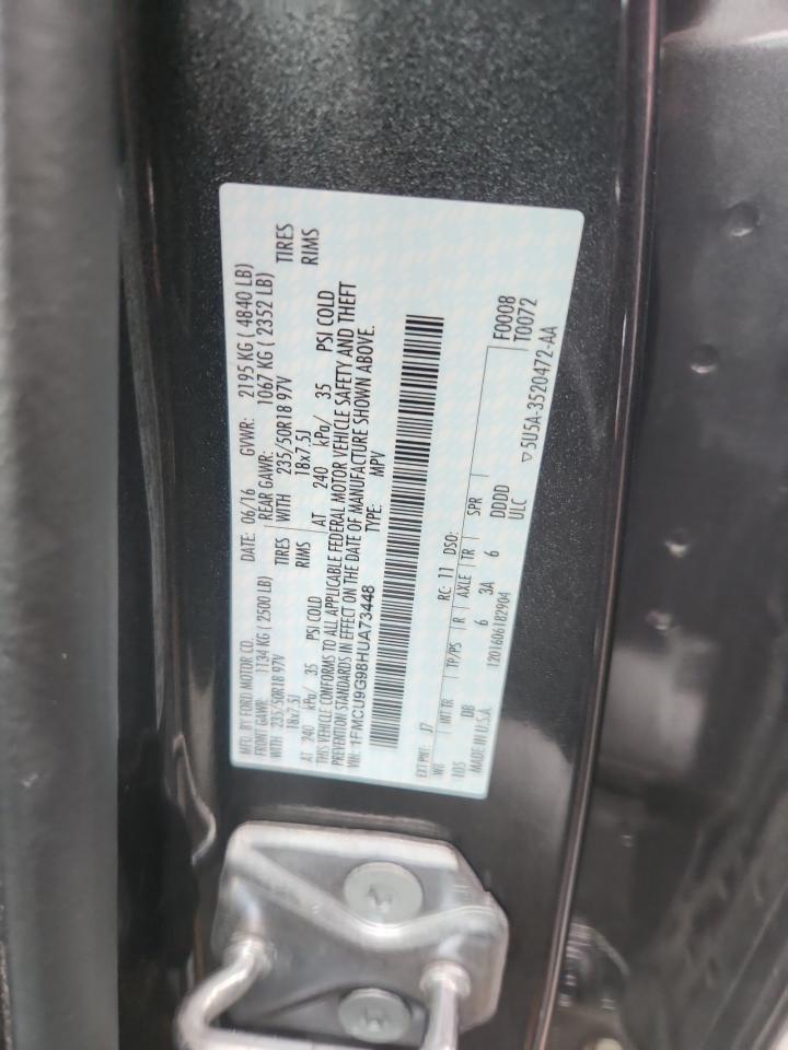 2017 Ford Escape Se VIN: 1FMCU9G98HUA73448 Lot: 90650705