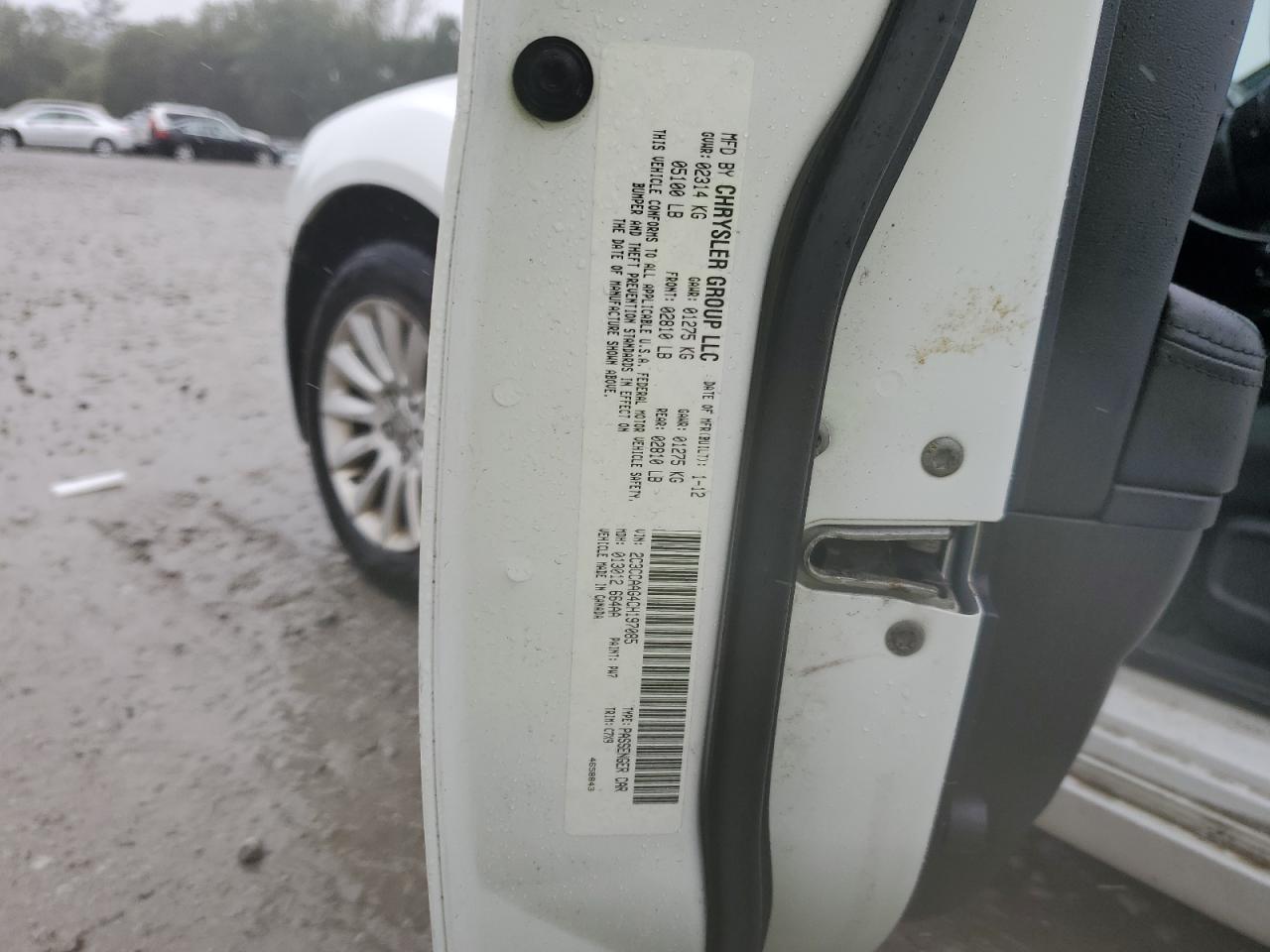 2012 Chrysler 300 VIN: 2C3CCAAG4CH197085 Lot: 82420495