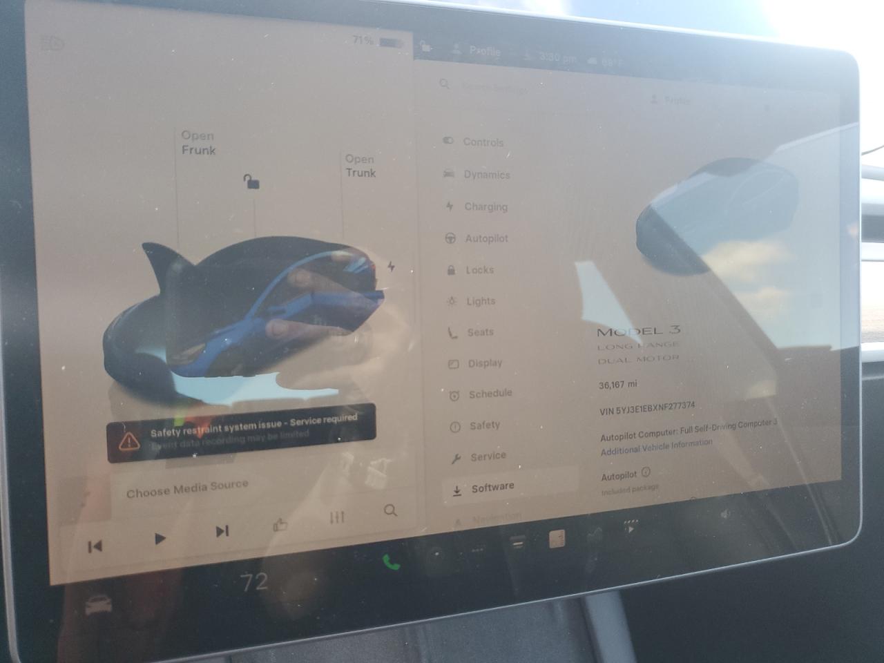 2022 Tesla Model 3 VIN: 5YJ3E1EBXNF277374 Lot: 86629255