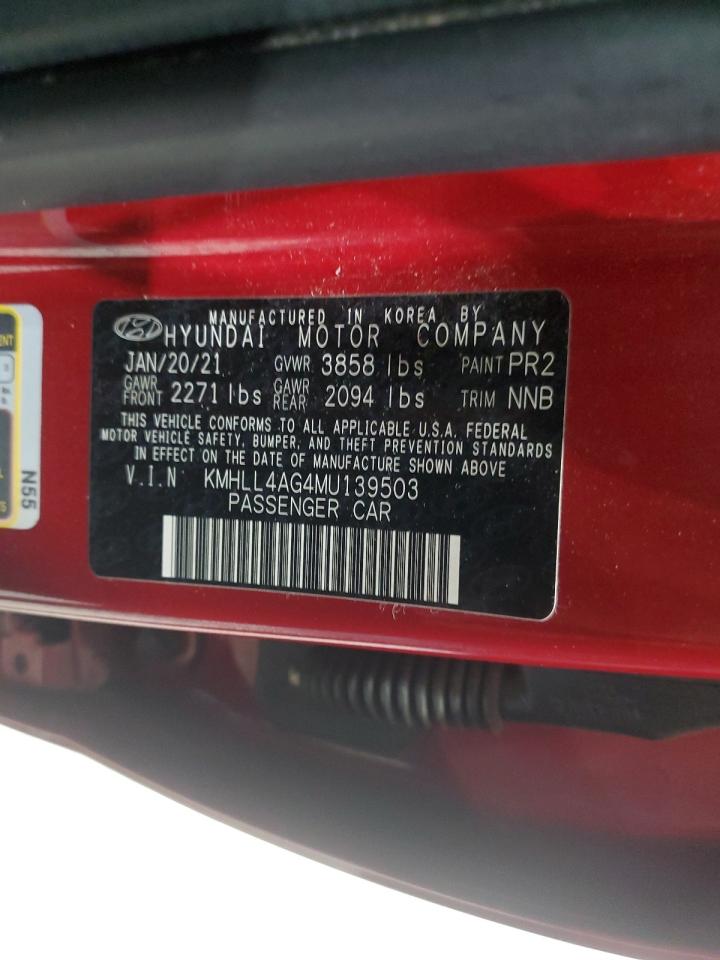 2021 Hyundai Elantra Se VIN: KMHLL4AG4MU139503 Lot: 84998275